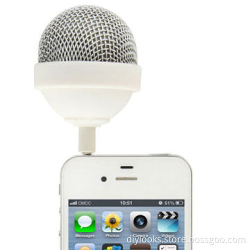 3.5mm Jack Microphone Style Mobile Phone Speaker for iPhone/iPod/iPad (White)